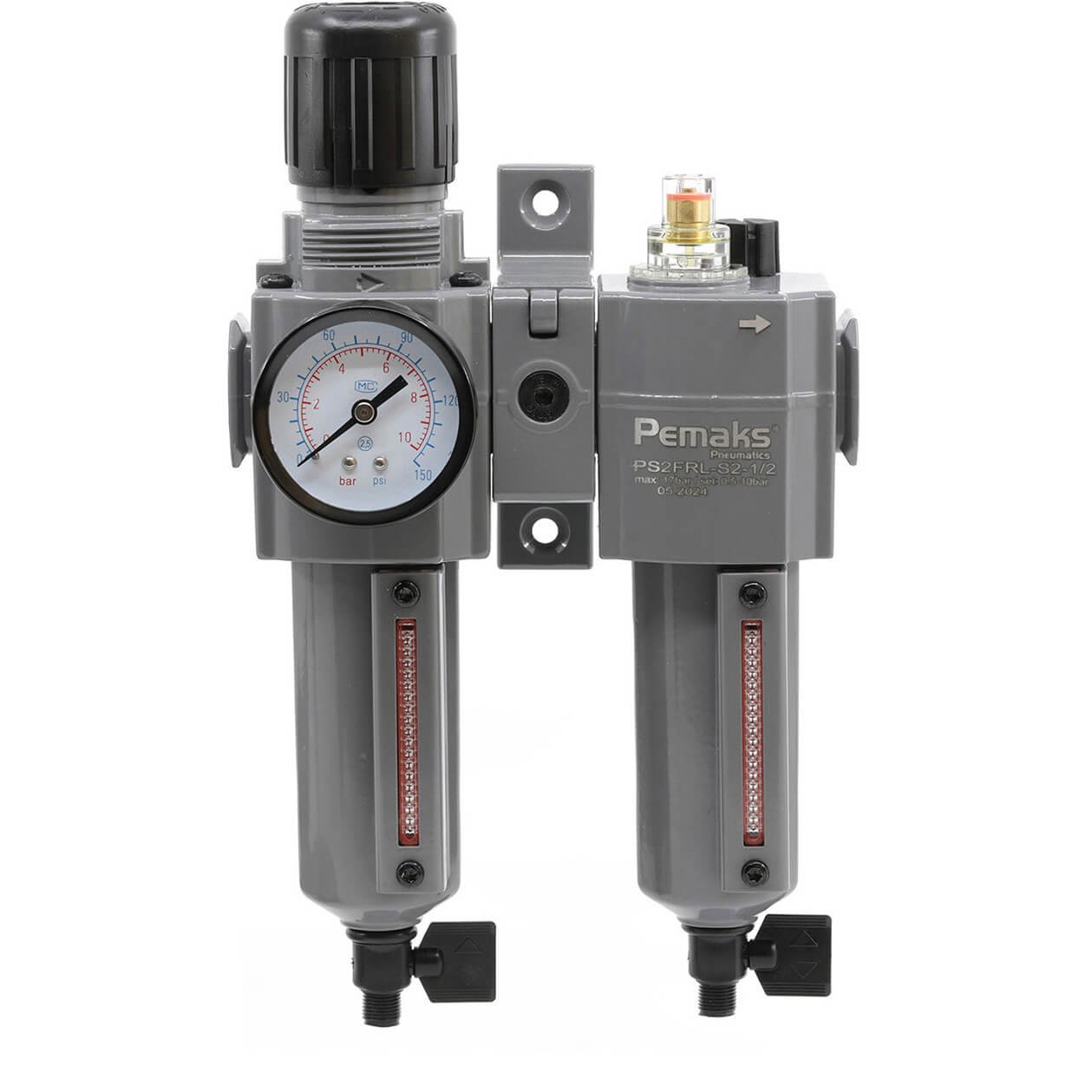 PS2FRL Serisi  Metal Gövde Filtre Regülatör-Yağlayıcı